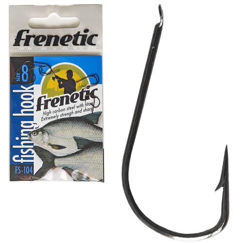 Frenetic FS104 black nikkel apróhalas lapkás horog 10