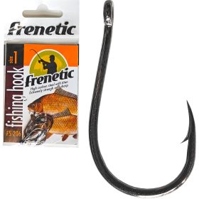 Frenetic FS206 black nikkel pontyos füles horog 12