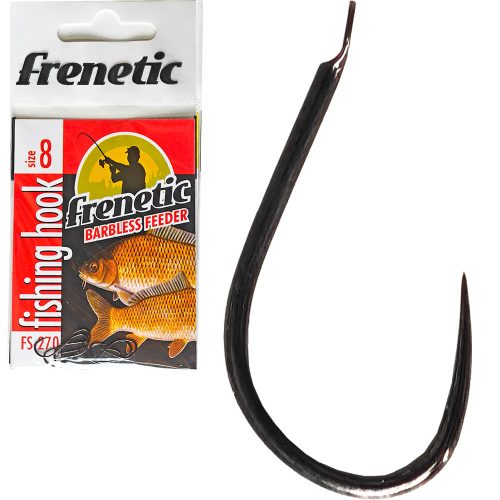Frenetic FS270 fekete szakállmentes barbless lapkás feeder horog 10