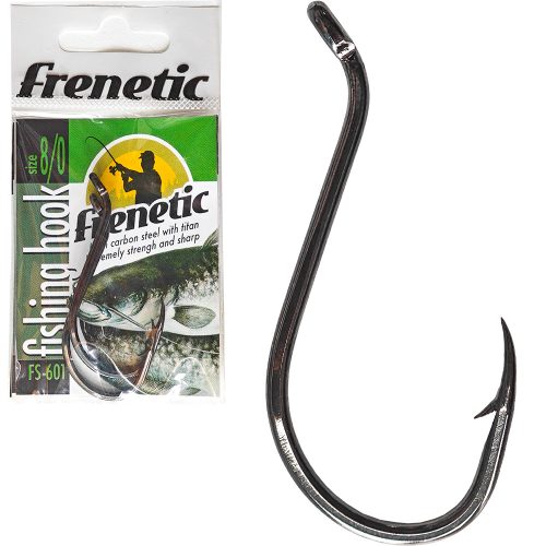 Frenetic horog FS601 extra erős black nikkel harcsás horog 5/0