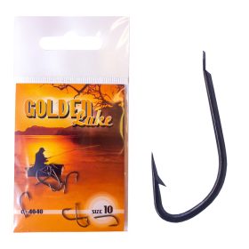   Golden Lake horog 4040 black nickel lapkás sneciző horog 20