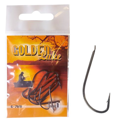 Golden Lake horog 7010 black nickel süllőző lapkás horog 4