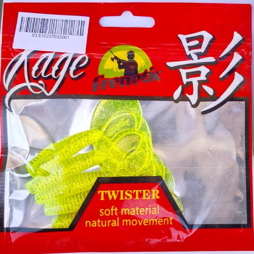 FRENETIC TWISTER KÉTFARKÚ Neon 7cm