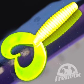 FRENETIC TWISTER KÉTFARKÚ Fluo sárga 7cm