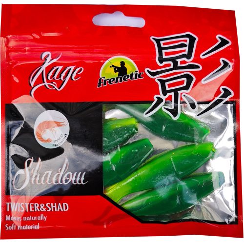 FRENETIC GUMIHAL TWISTERFAROKKAL Zöld 8cm