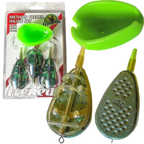 Frenetic Inline Method Feeder kosár szett 30g, 40g és 50g plusz forma