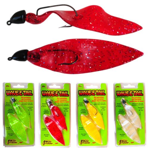 WAVE-E TAIL 1+3 jig és gumi Mepps és Mister Twister 8g 10cm piros