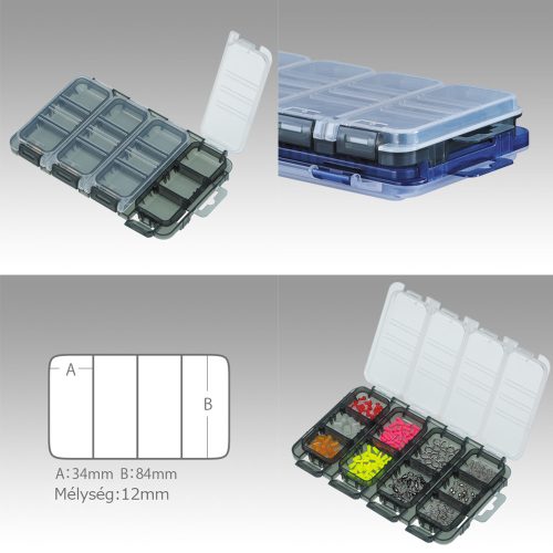 Meiho QUATRO CASE J összepattintós műanyag horgász doboz