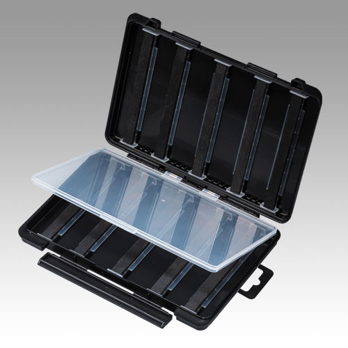 Meiho Free Board Case 3010A szivacsos szerelék és műcsali tartó horgász doboz zöld