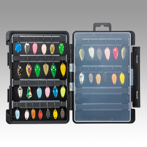 Meiho Free Board Case 3010A szivacsos szerelék és műcsali tartó horgász doboz zöld