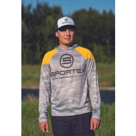  SPORTEX SOLAR UPF-50 UV ÁLLÓ KAPUCNIS FELSŐ L Yellow Grey Camou