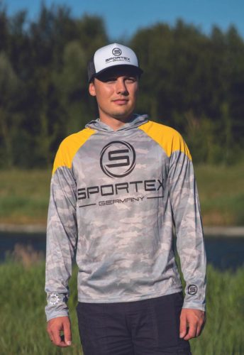 SPORTEX SOLAR UPF-50 UV ÁLLÓ KAPUCNIS FELSŐ L Yellow Grey Camou
