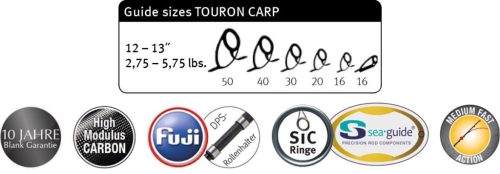 SPORTEX TOURON CARP 12FT 3.66M 3.00lbs Sic 4 részes